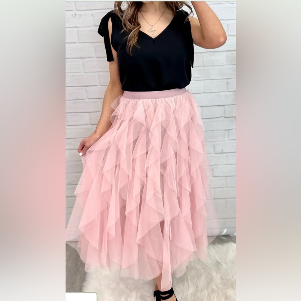 Blush tulle skirt